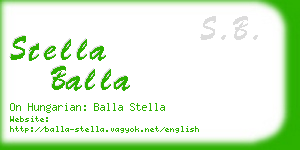 stella balla business card